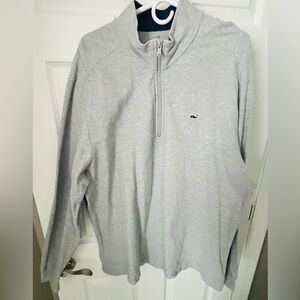 Vineyard Vines Men's Light Gray Zip-Up Sweater